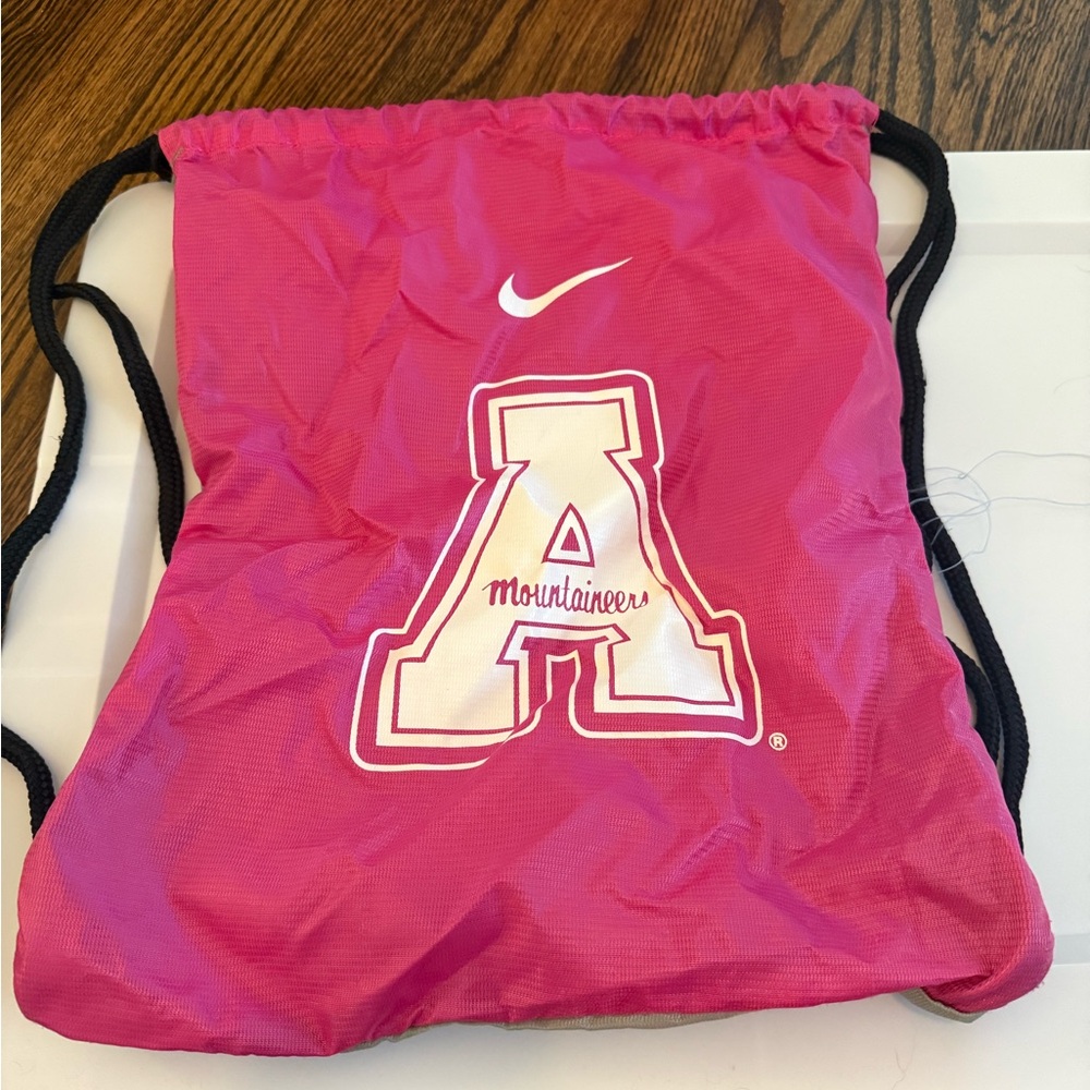 *Never used App State Nike Pink Drawstring Backpack